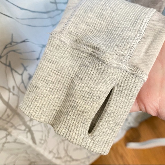 Lululemon silver spoon grey Post Sweat Pullover 1/2 zip neck hoodie sweatshirt - Picture 7 of 15